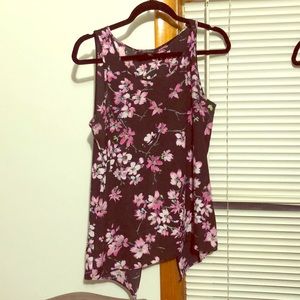 Express Floral Split Back Tank Size M